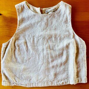 A&F Linen-Blend High Neck Top